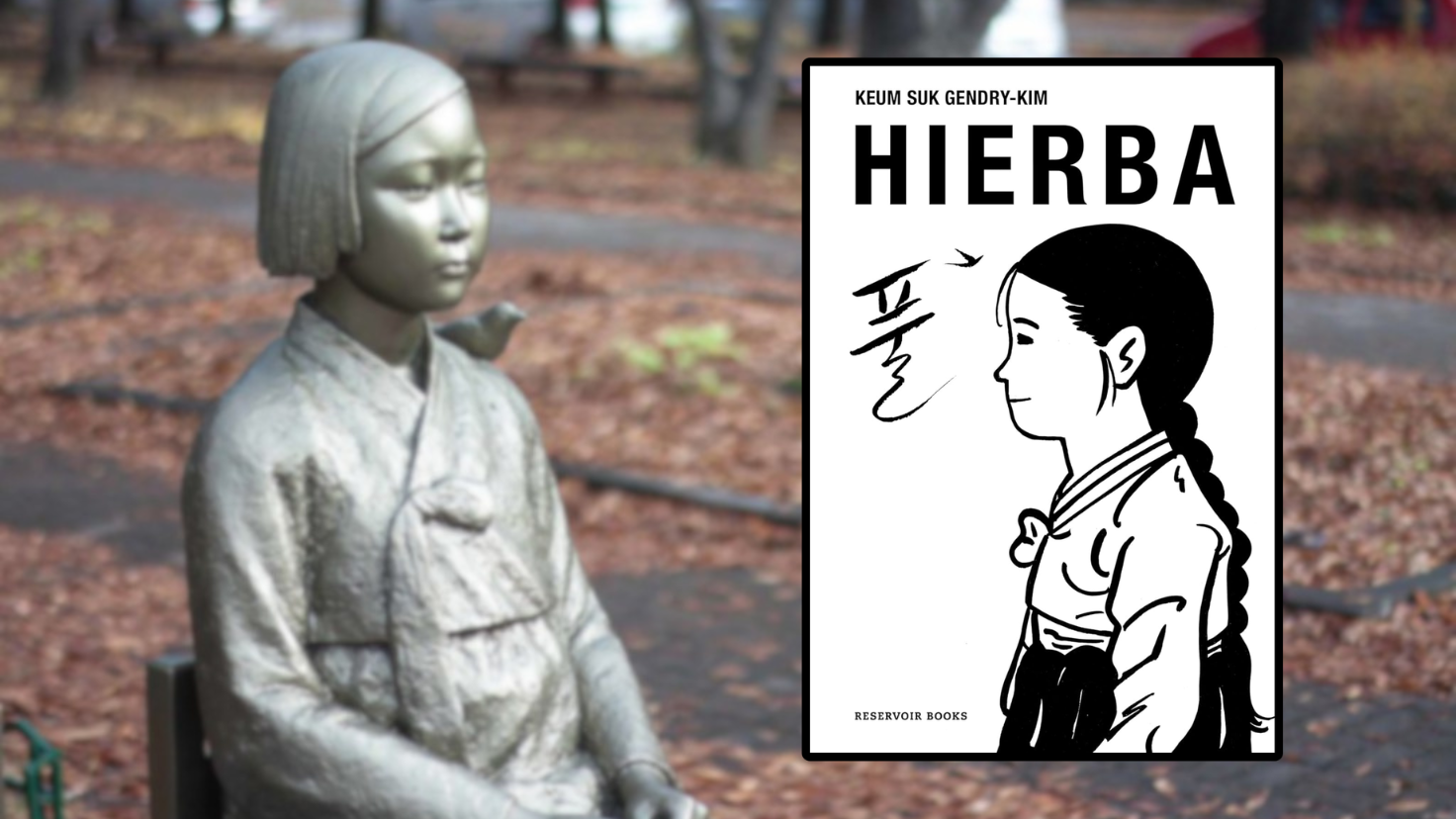 Portada de Hierba de Keum Suk Gendry-Kim, novela gráfica sobre las mujeres de consuelo coreanas durante la ocupación de Japón